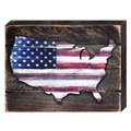 Designocracy USA Map Vintage Americana Art on Board Wall Decor 9891612